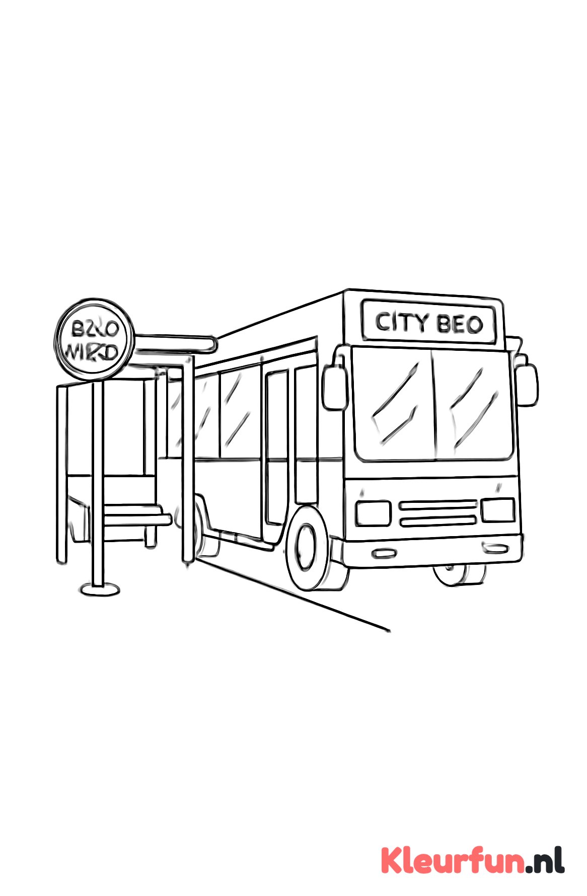 Stadsbus bij bushalte