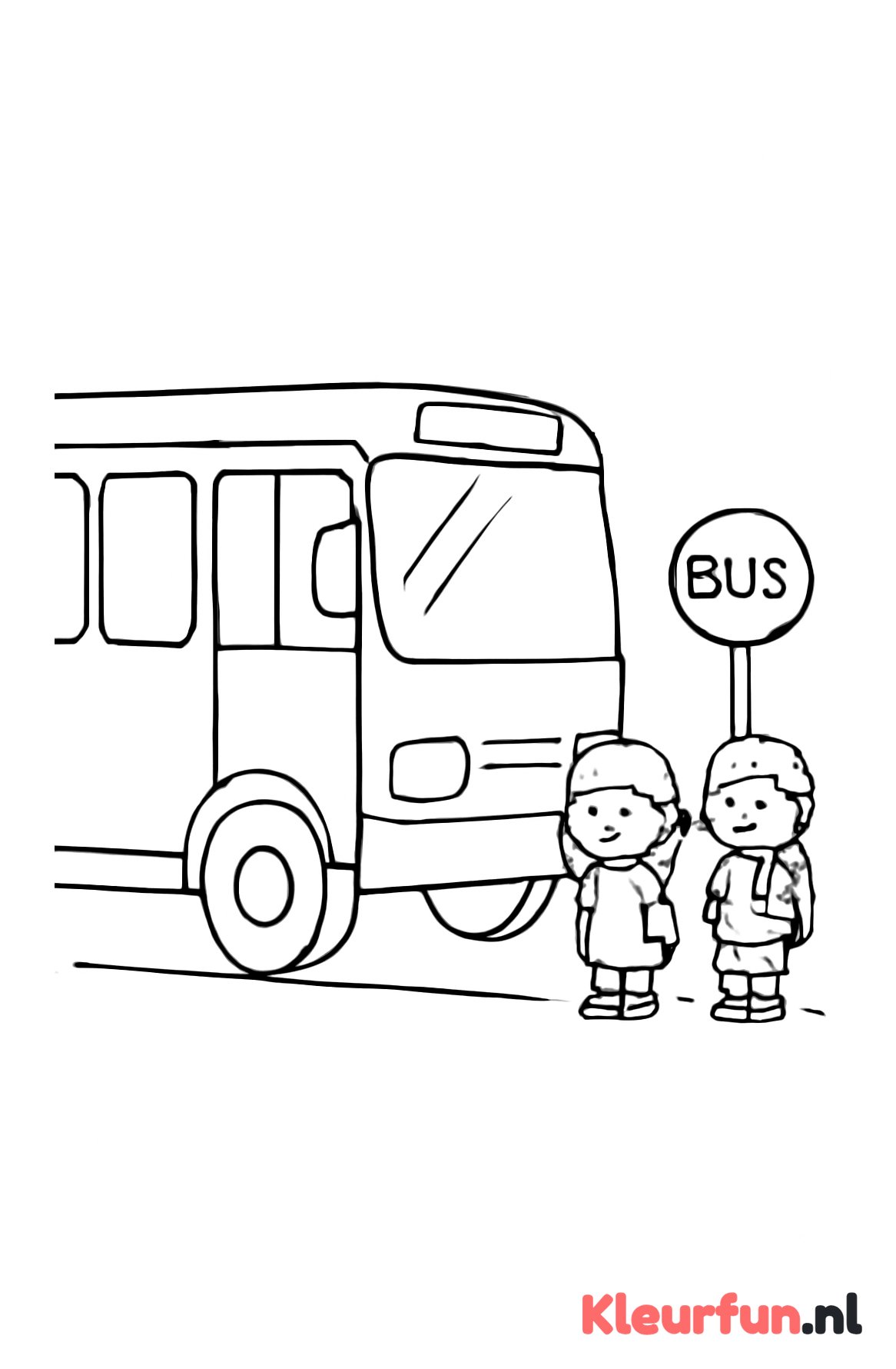Stadsbus bij de bushalte