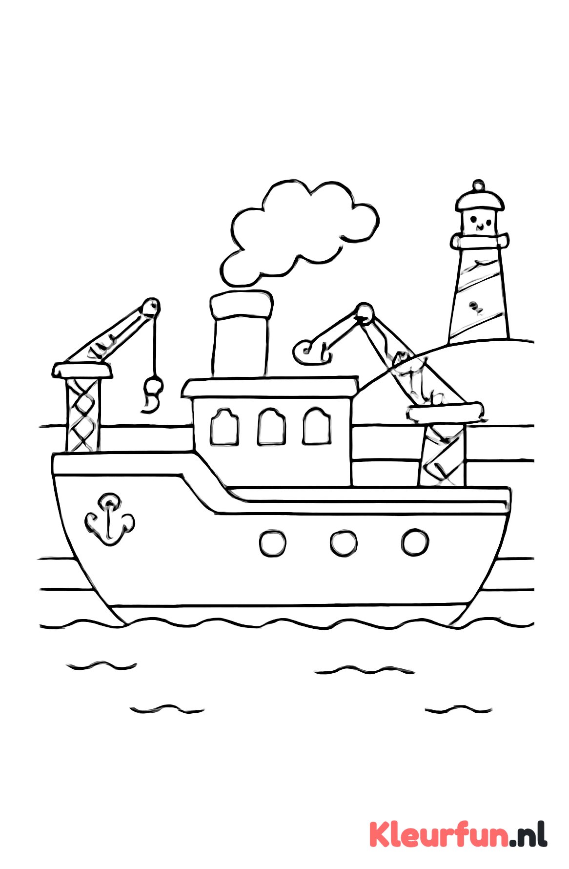 Stoomboot in haven