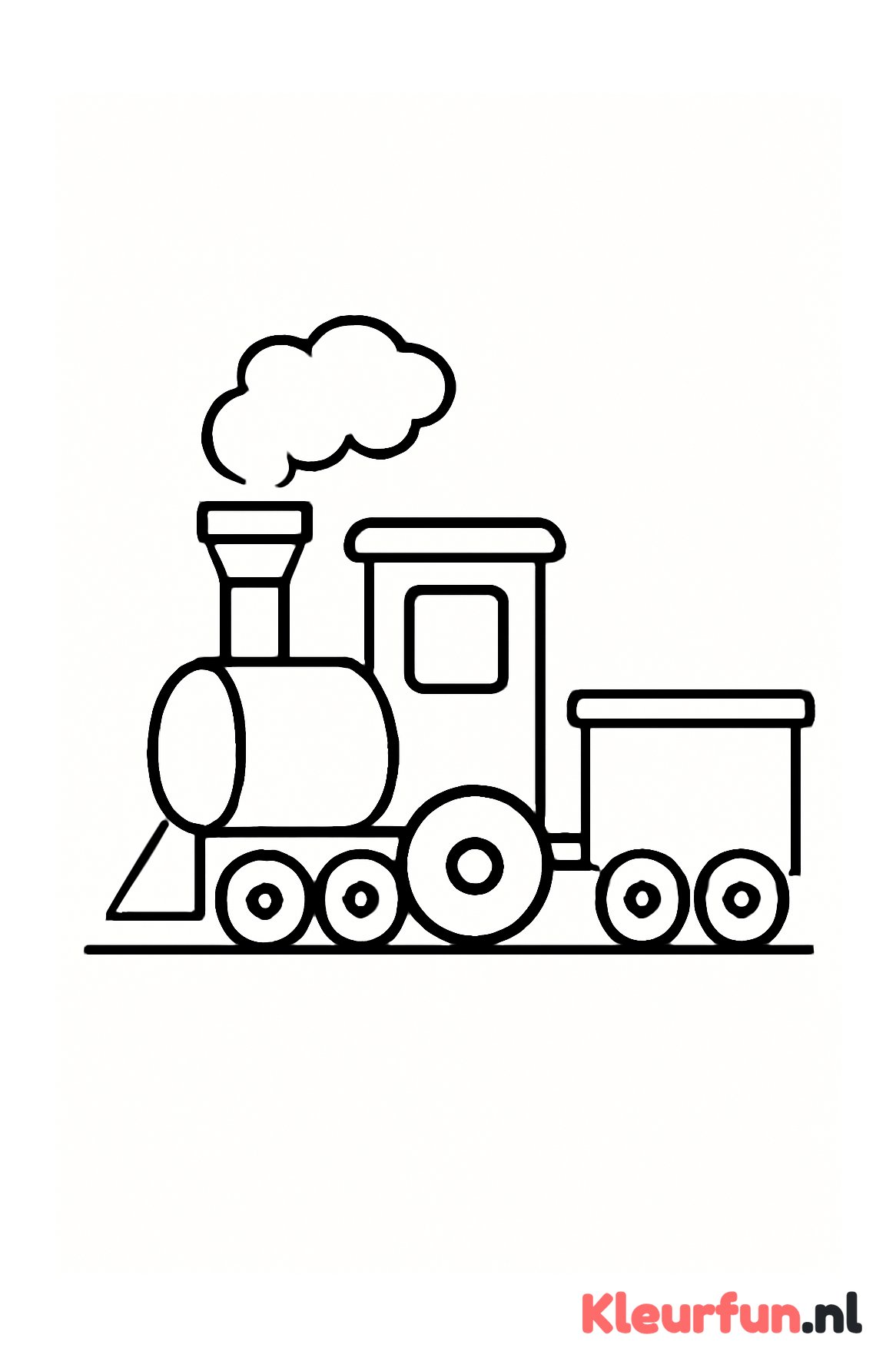 Stoommachine met wagon