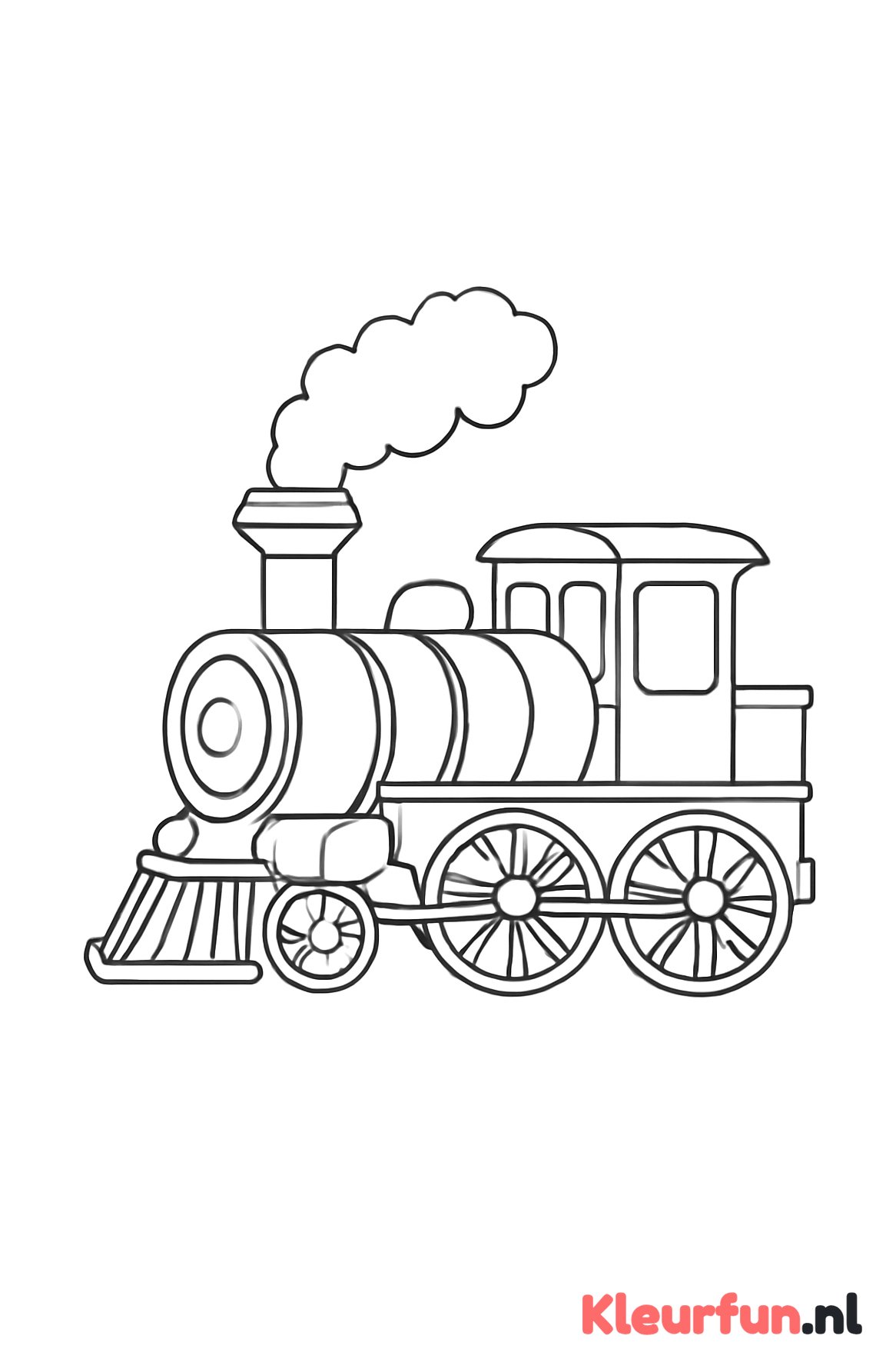 Stoomtrein met grote wielen