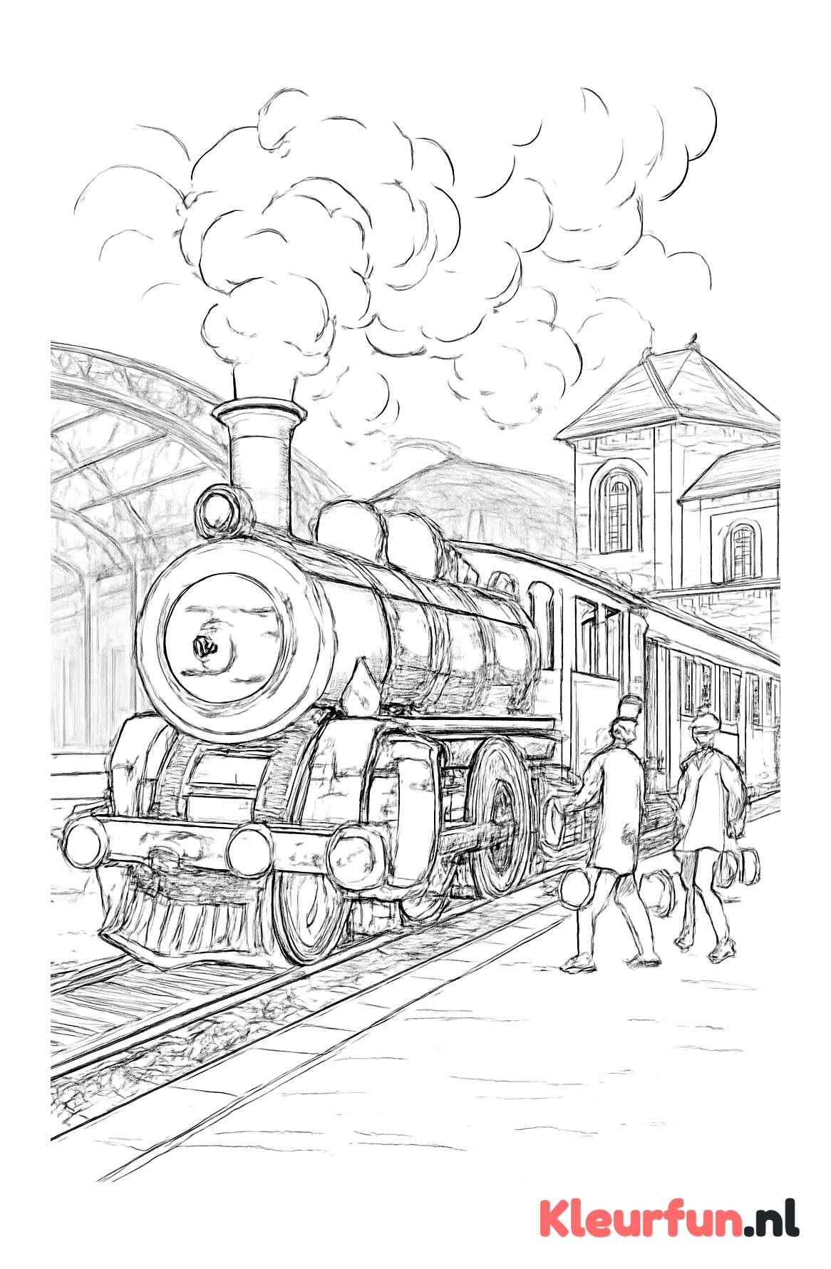 Stoomtrein op het station