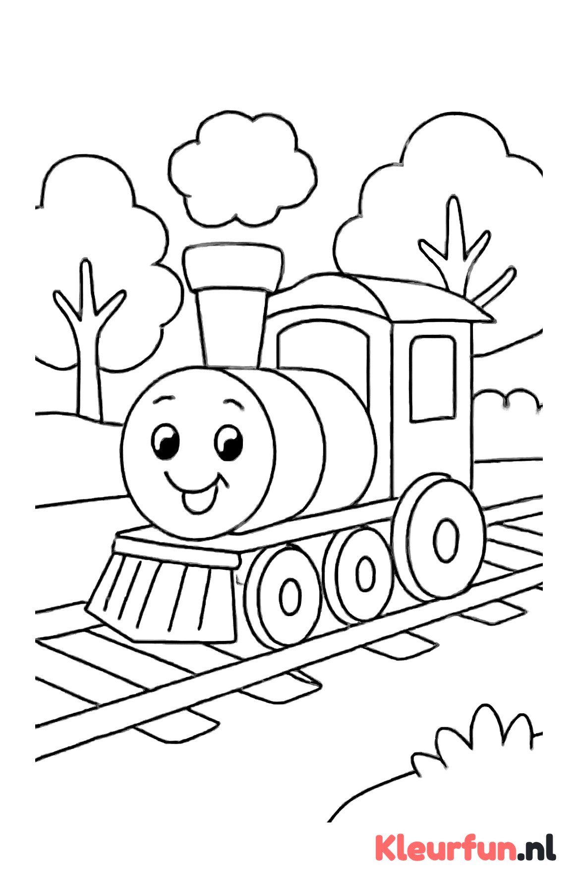 Vrolijke stoomtrein