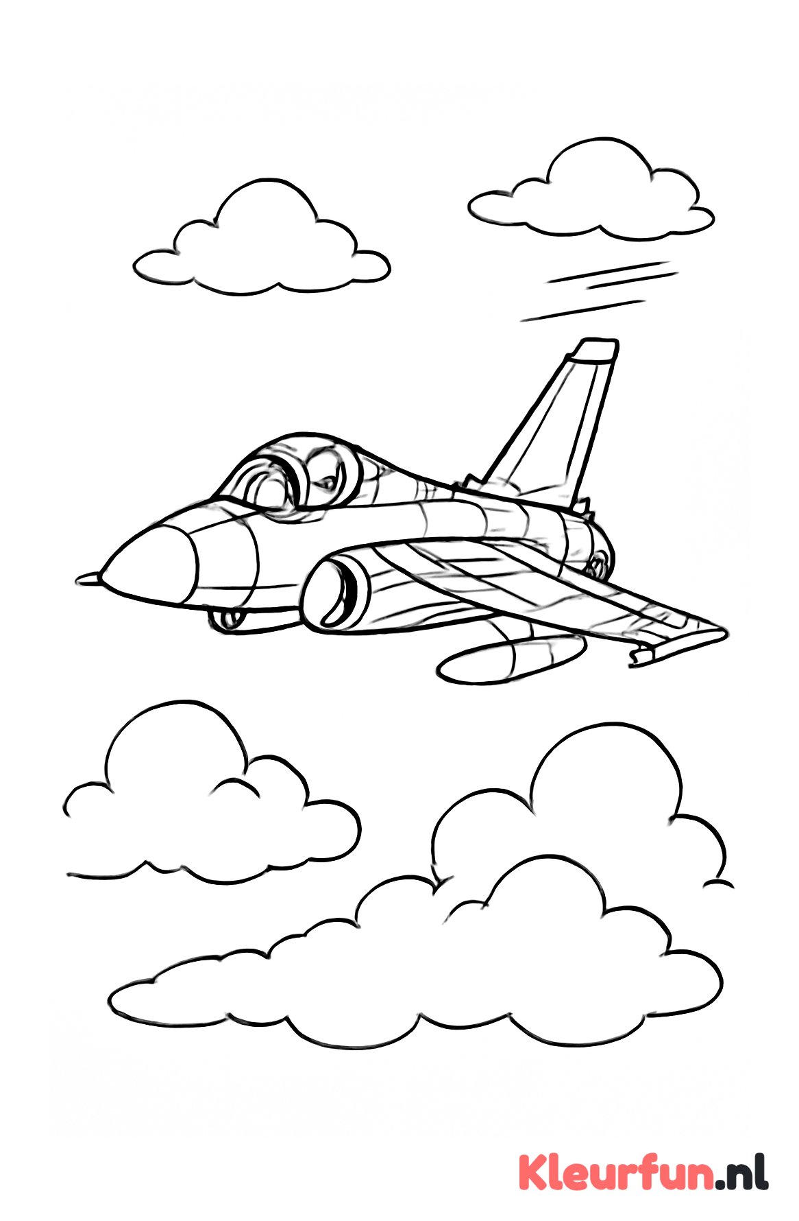 Straaljager boven de wolken