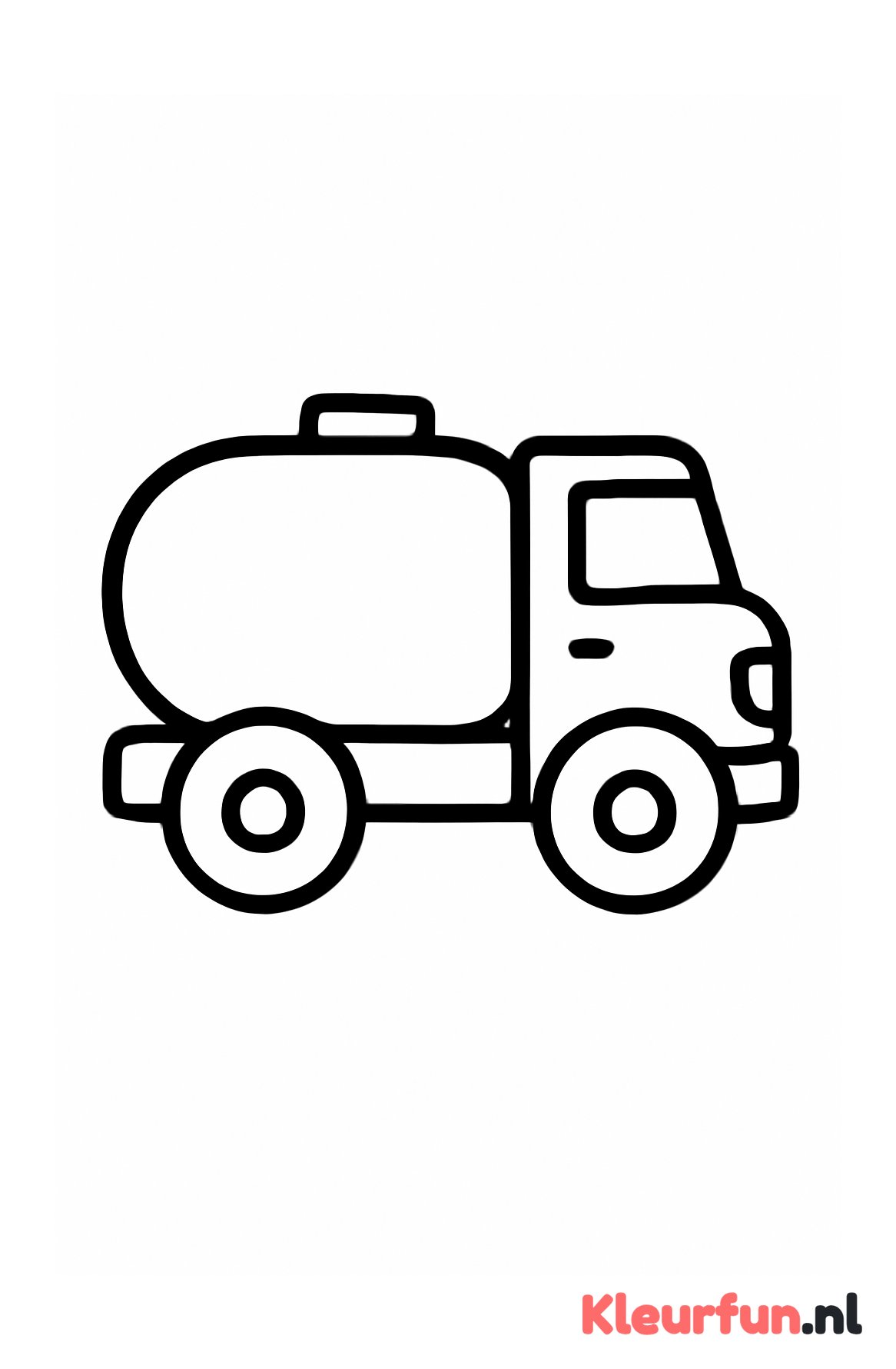 Tankwagen met dikke contouren