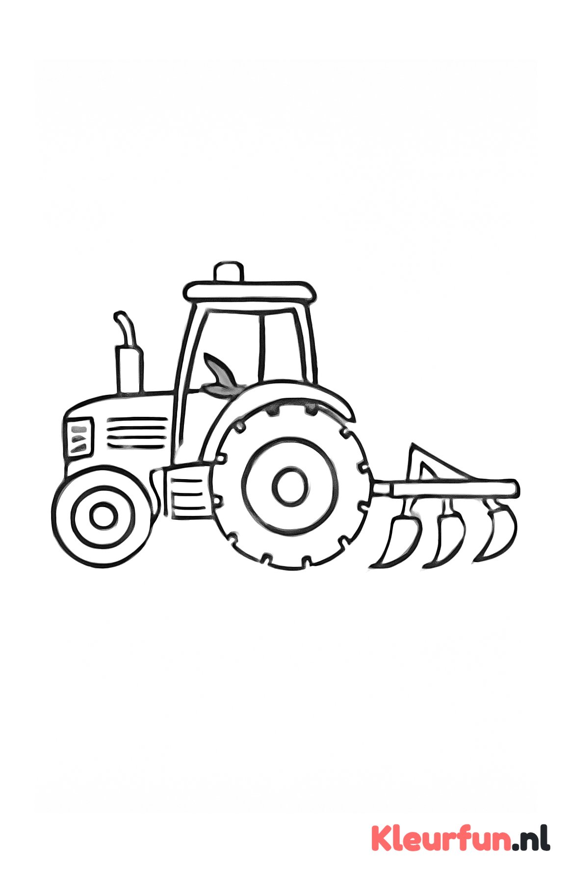 Tractor met landbewerker