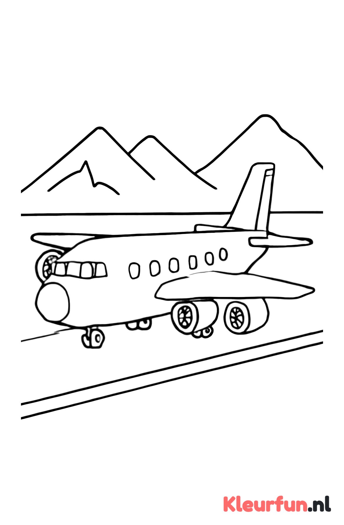 Transportvliegtuig op startbaan