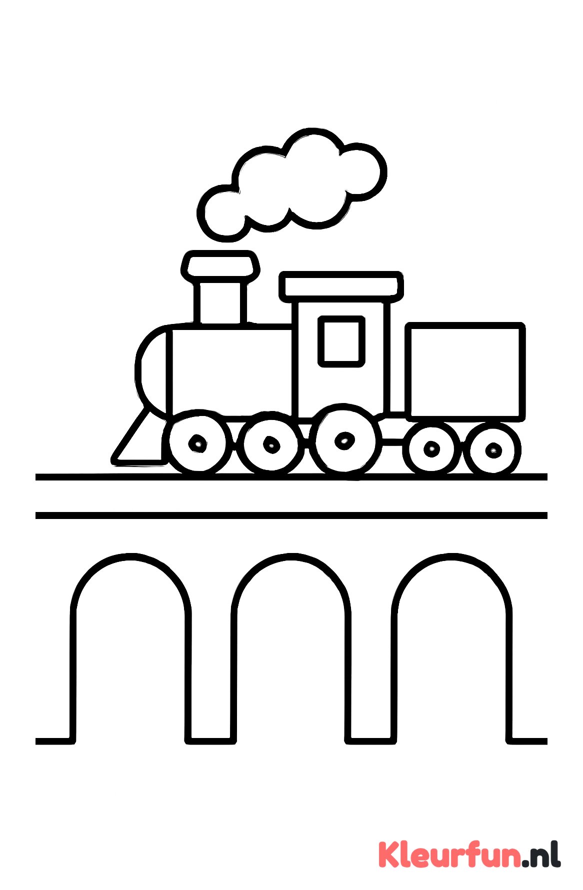 Trein over een brug