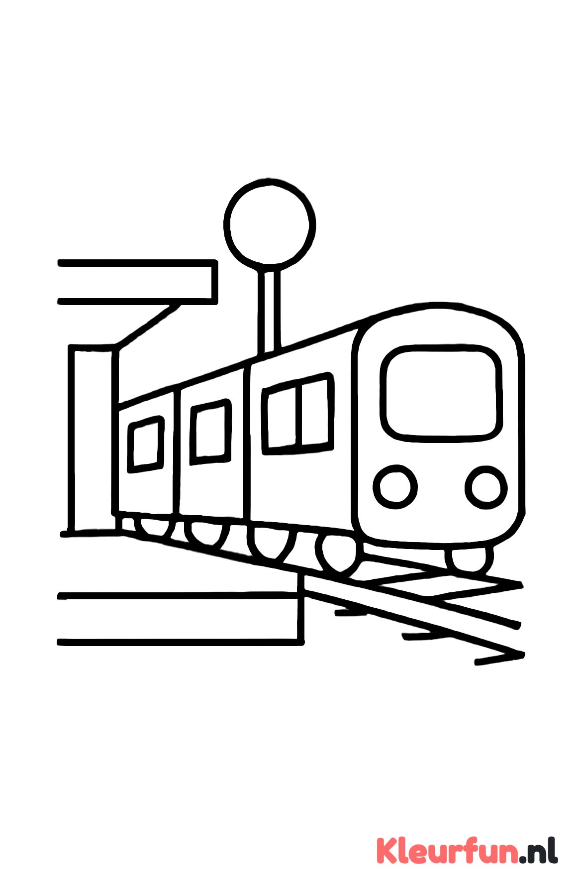 Trein bij het station