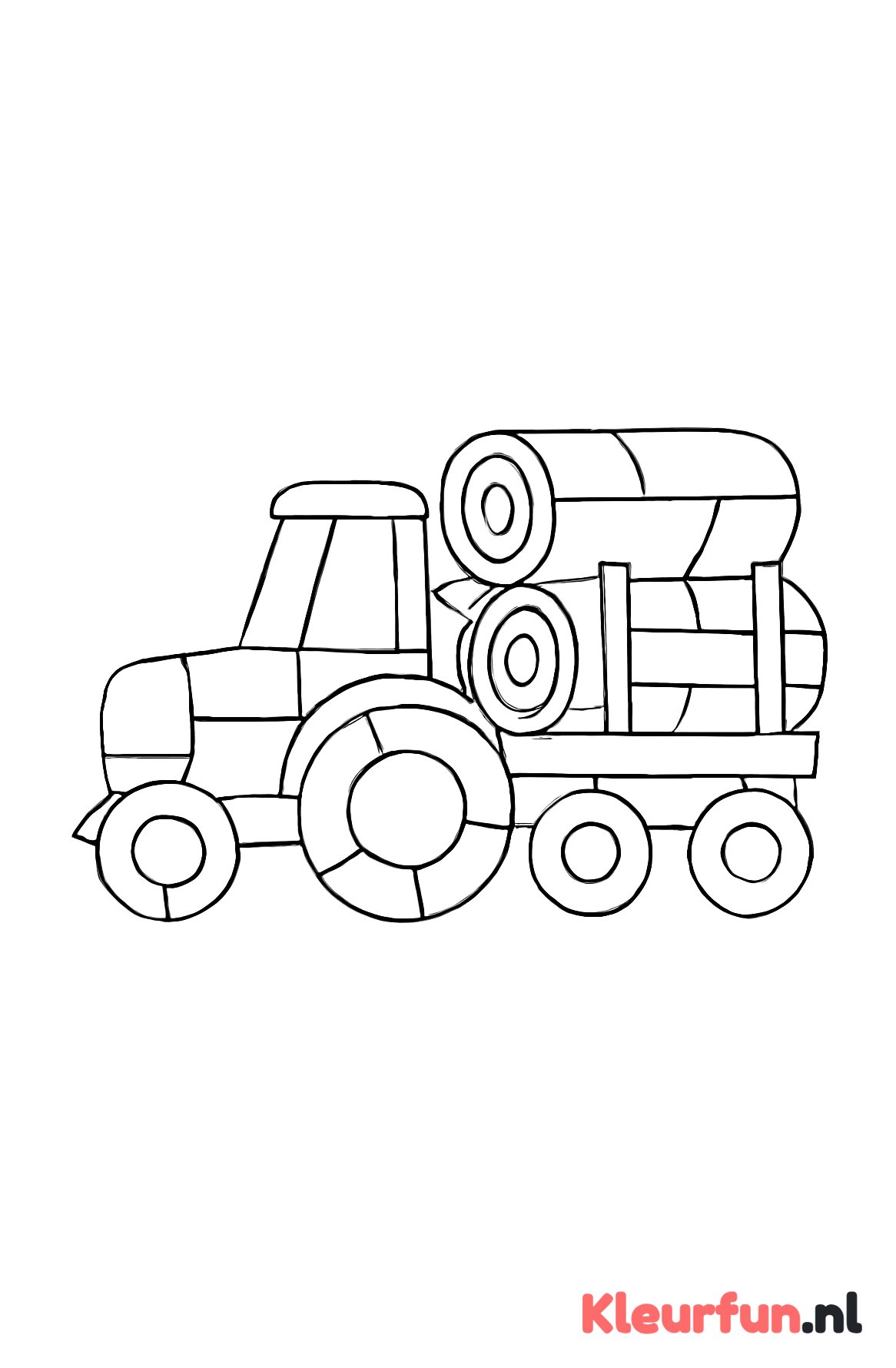 Trekker met boomtransport