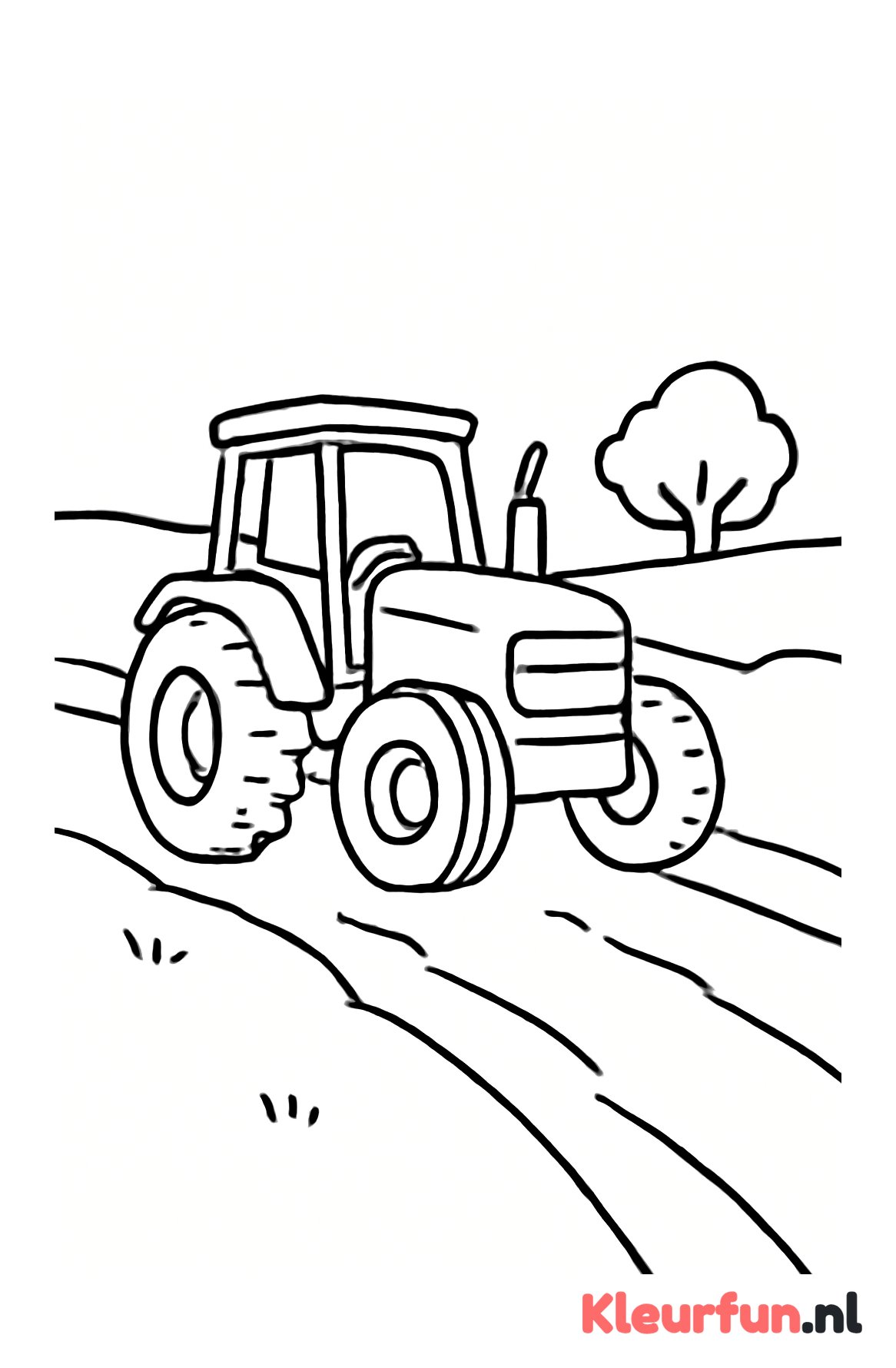 Trekker op boerenweg