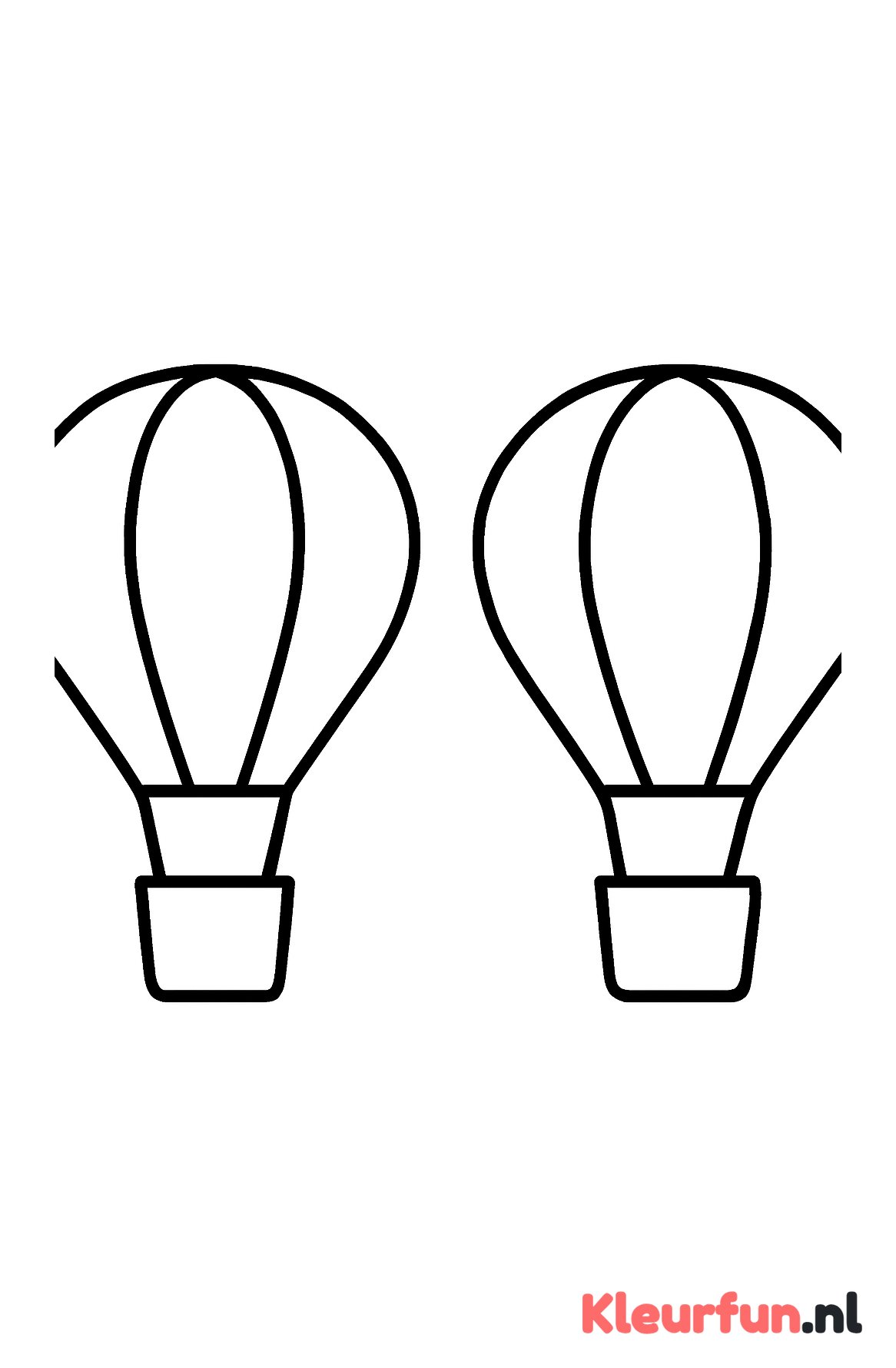 Twee grote luchtballonnen