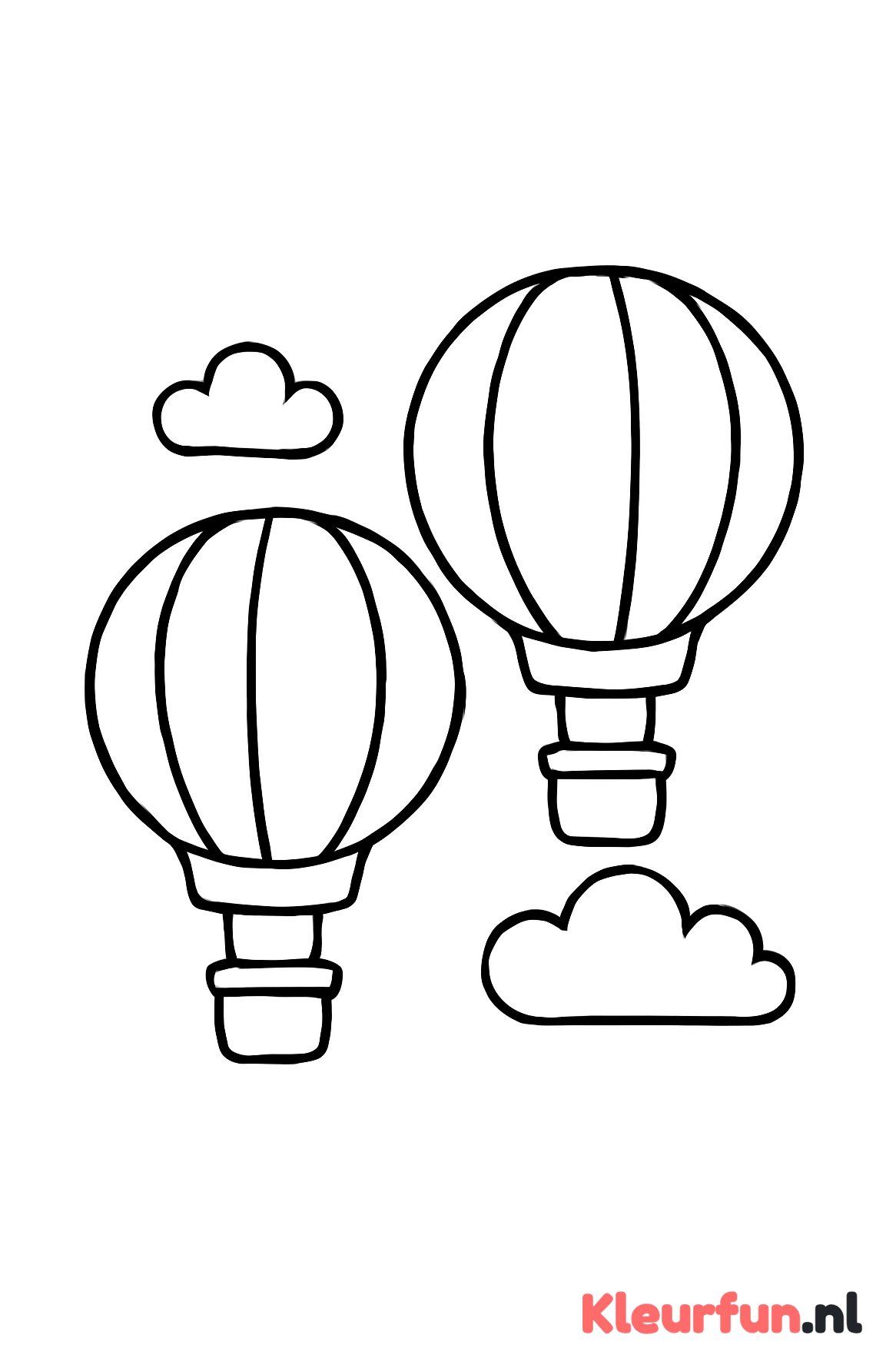 Twee luchtballonnen in de lucht
