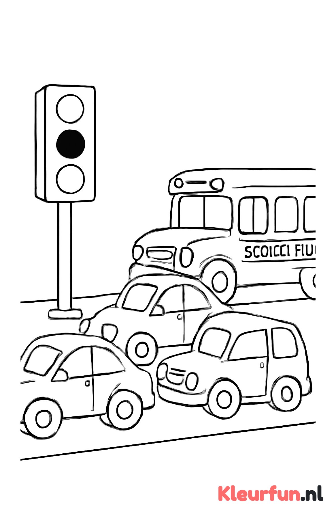Verkeerslicht en voertuigen