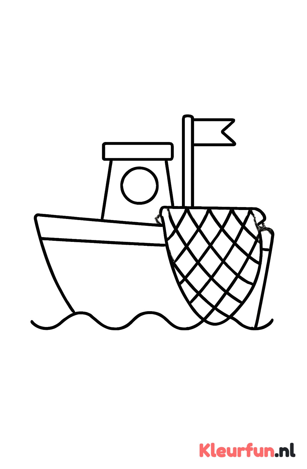 Vissersboot met net