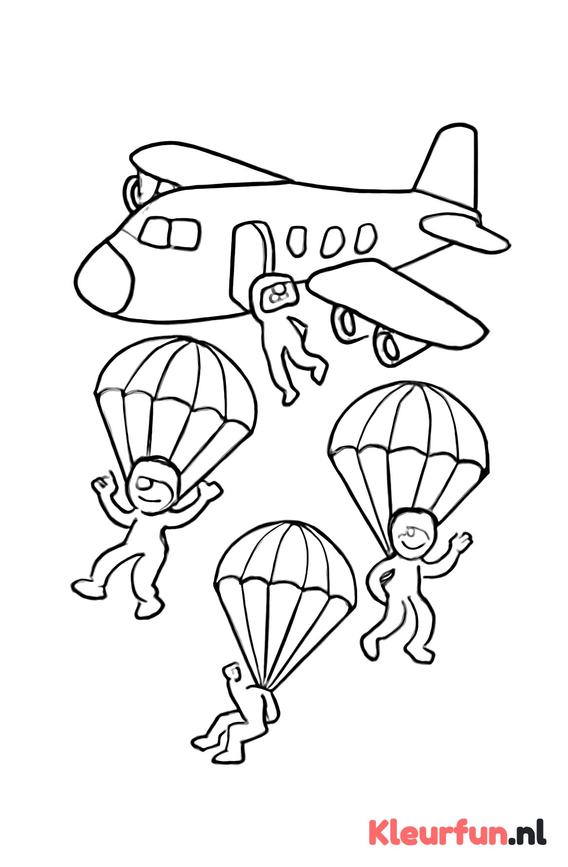 Vliegtuig met parachutespringers