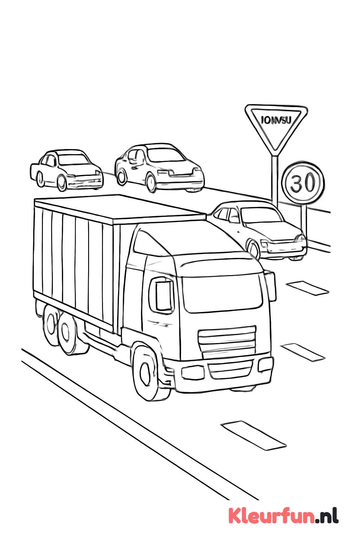 Vrachtwagen op weg