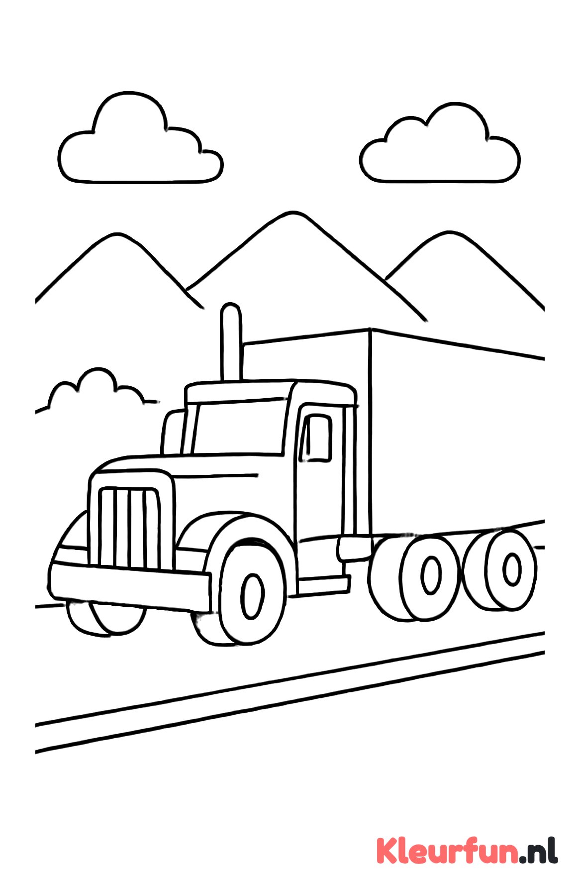 Vrachtwagen op de Weg