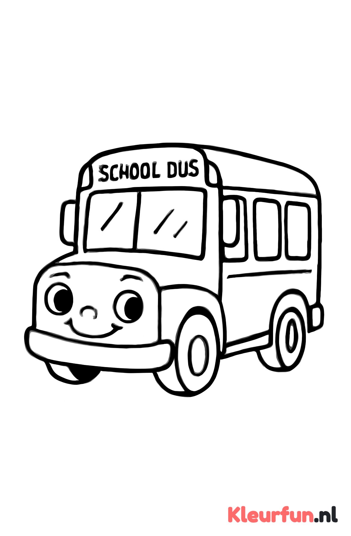 Vrolijke schoolbus