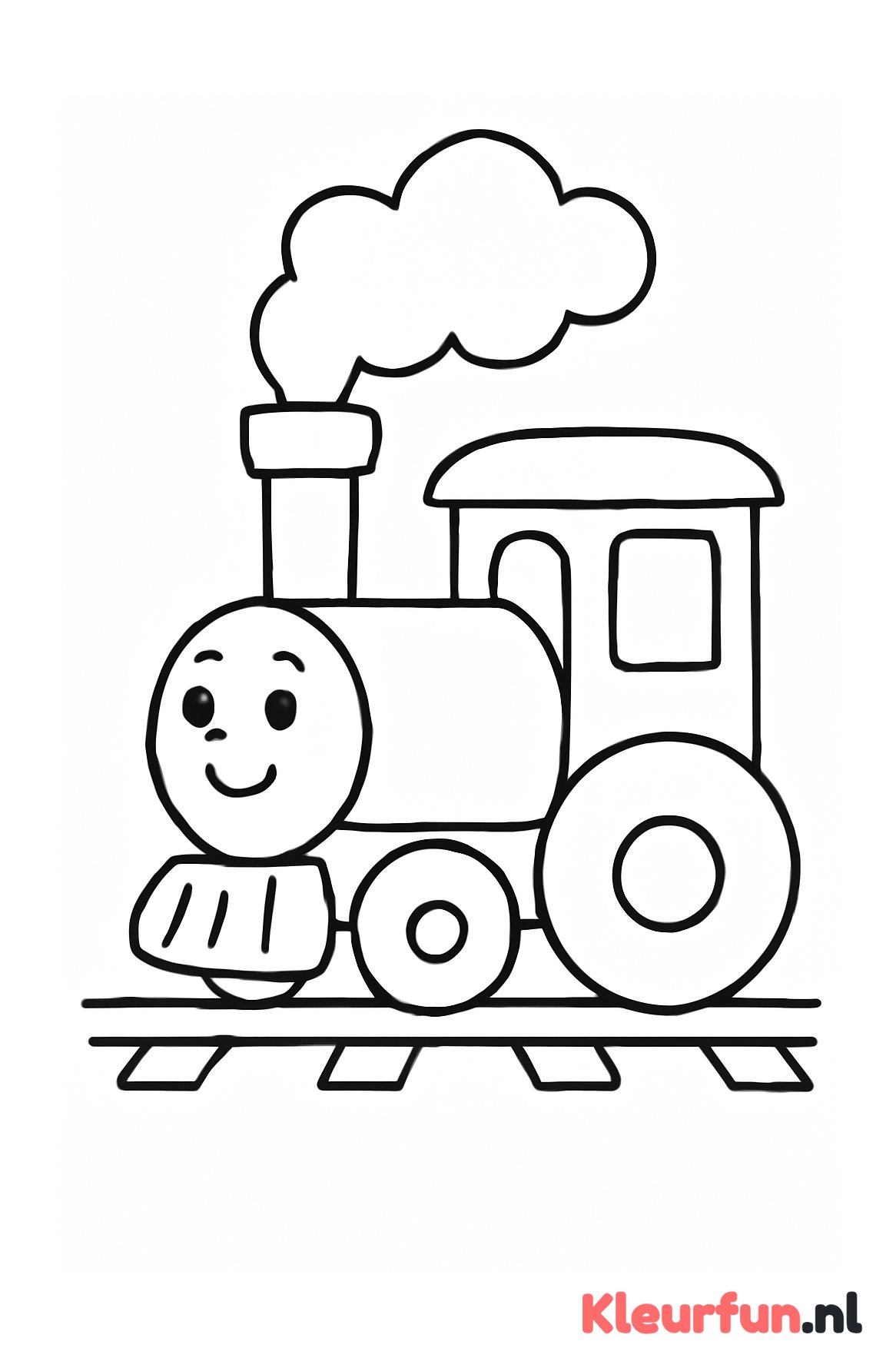 Vrolijke stoomlocomotief