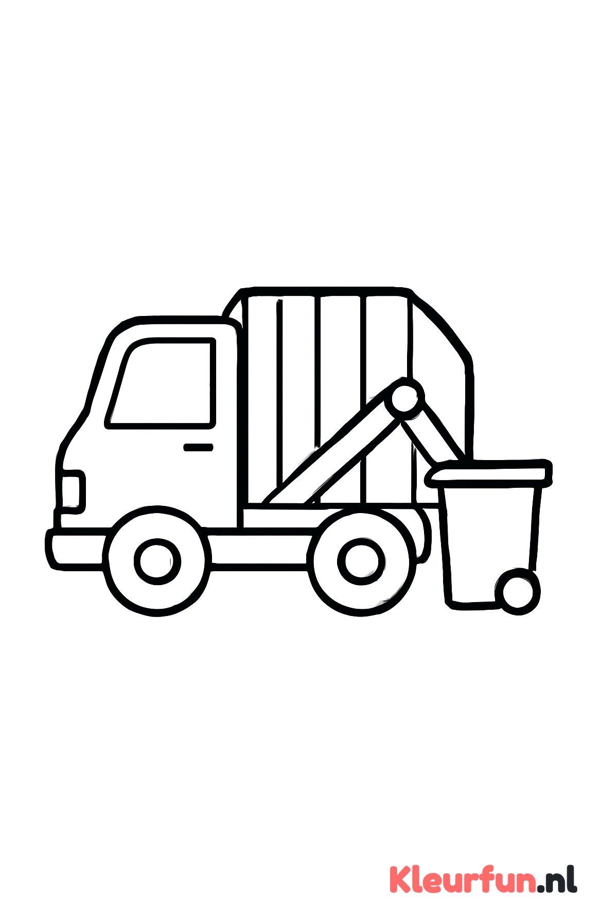 Vuilniswagen met vuilnisbak voor peuters