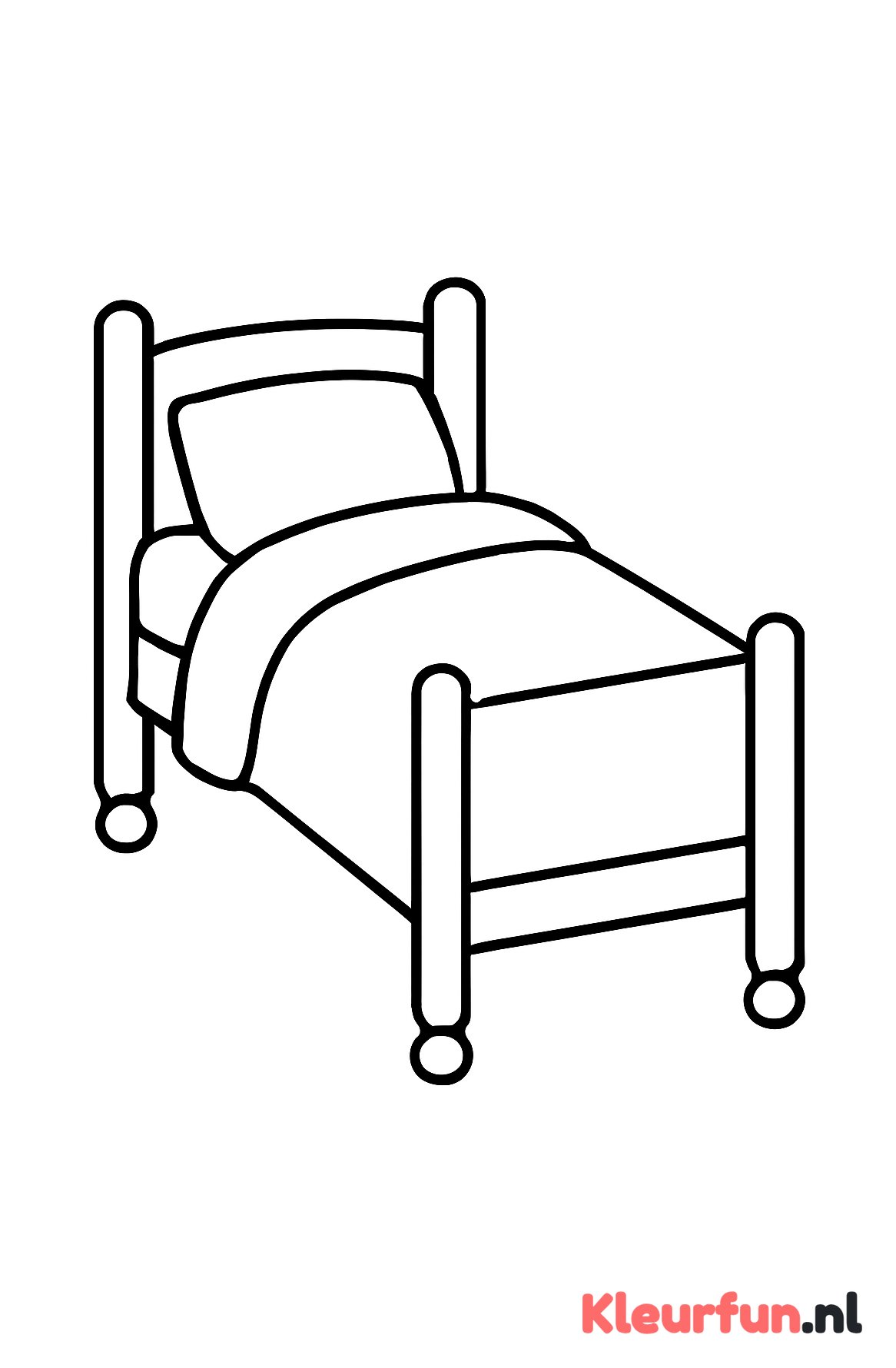 Ziekenhuisbed met groot dekbed en kussen