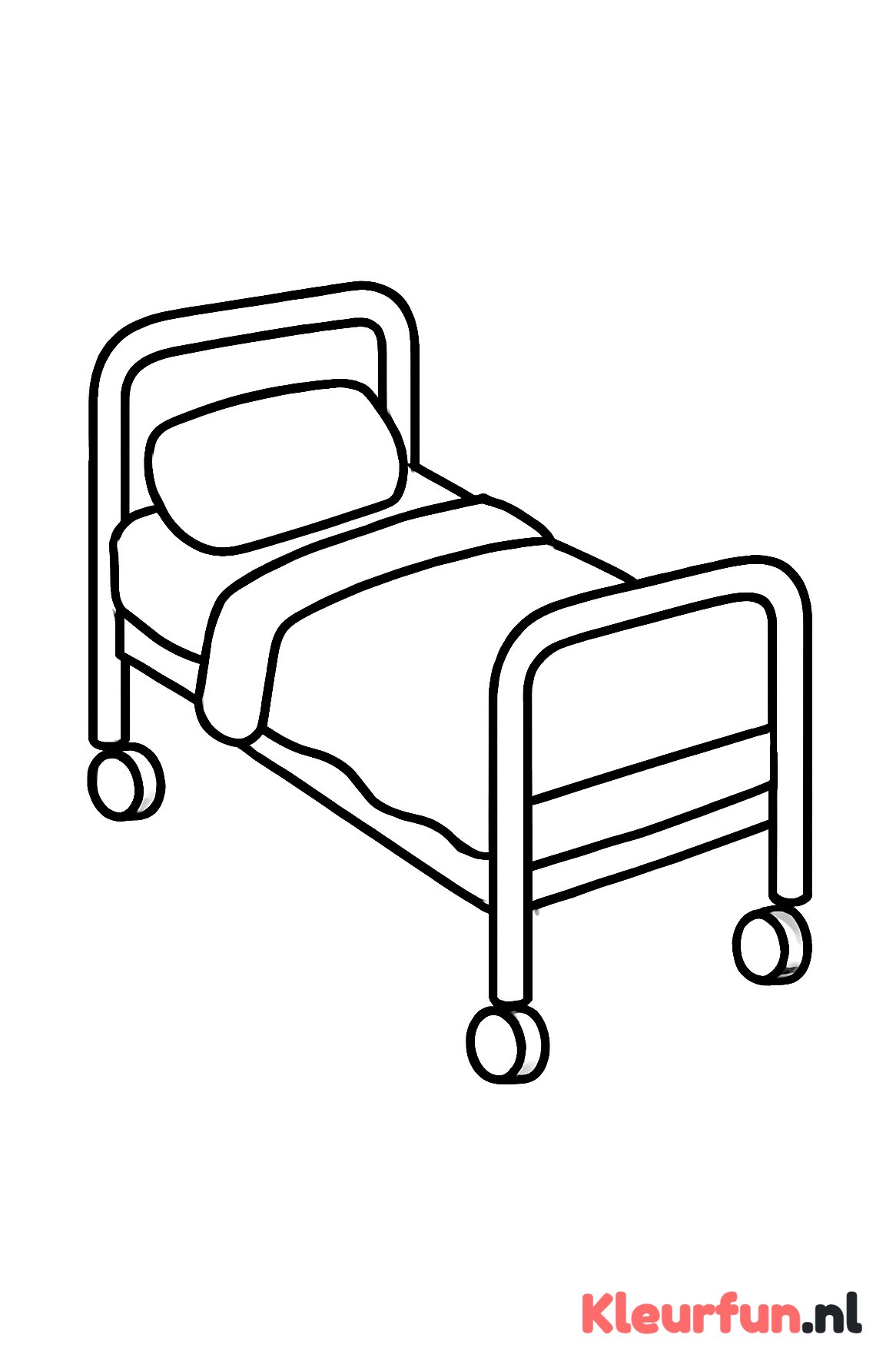 Eenvoudig ziekenhuisbed