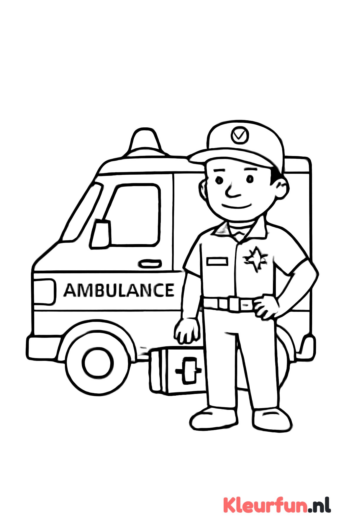 Ziekenwagen met ambulancebroeder