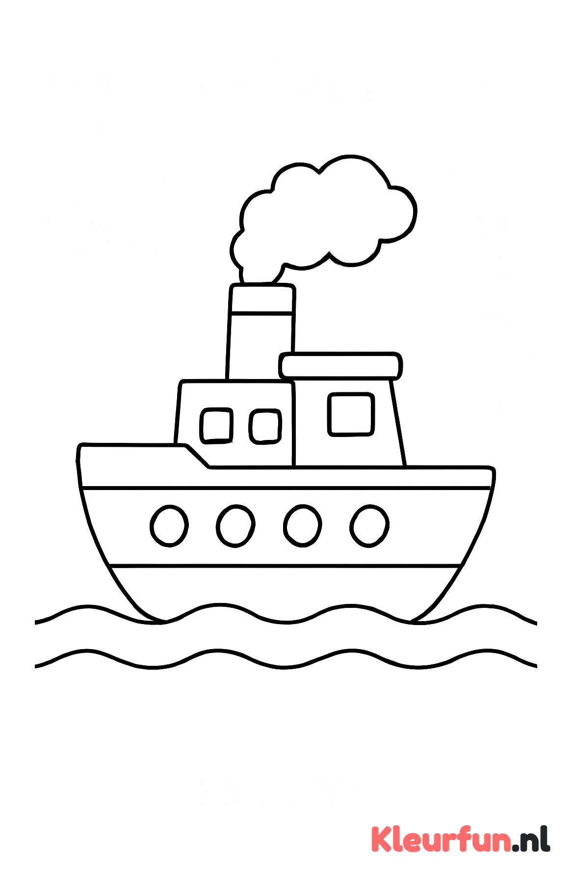 Zij aanzicht stoomboot
